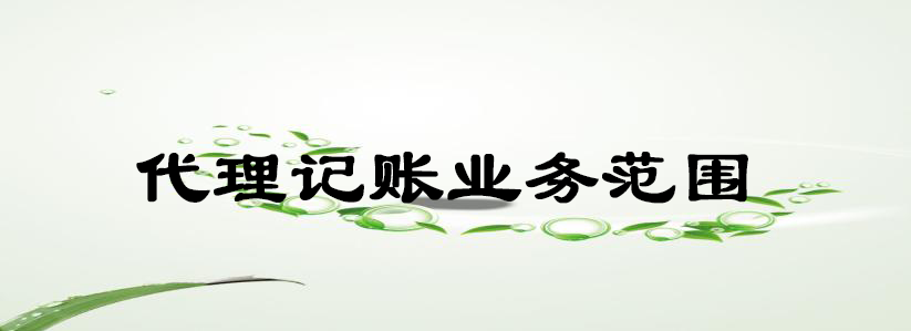 代理記賬業(yè)務(wù)范圍