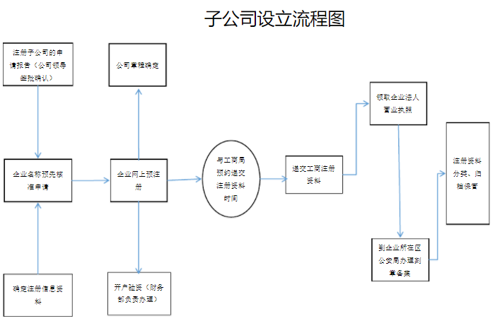 有限公司設(shè)立子公司流程圖